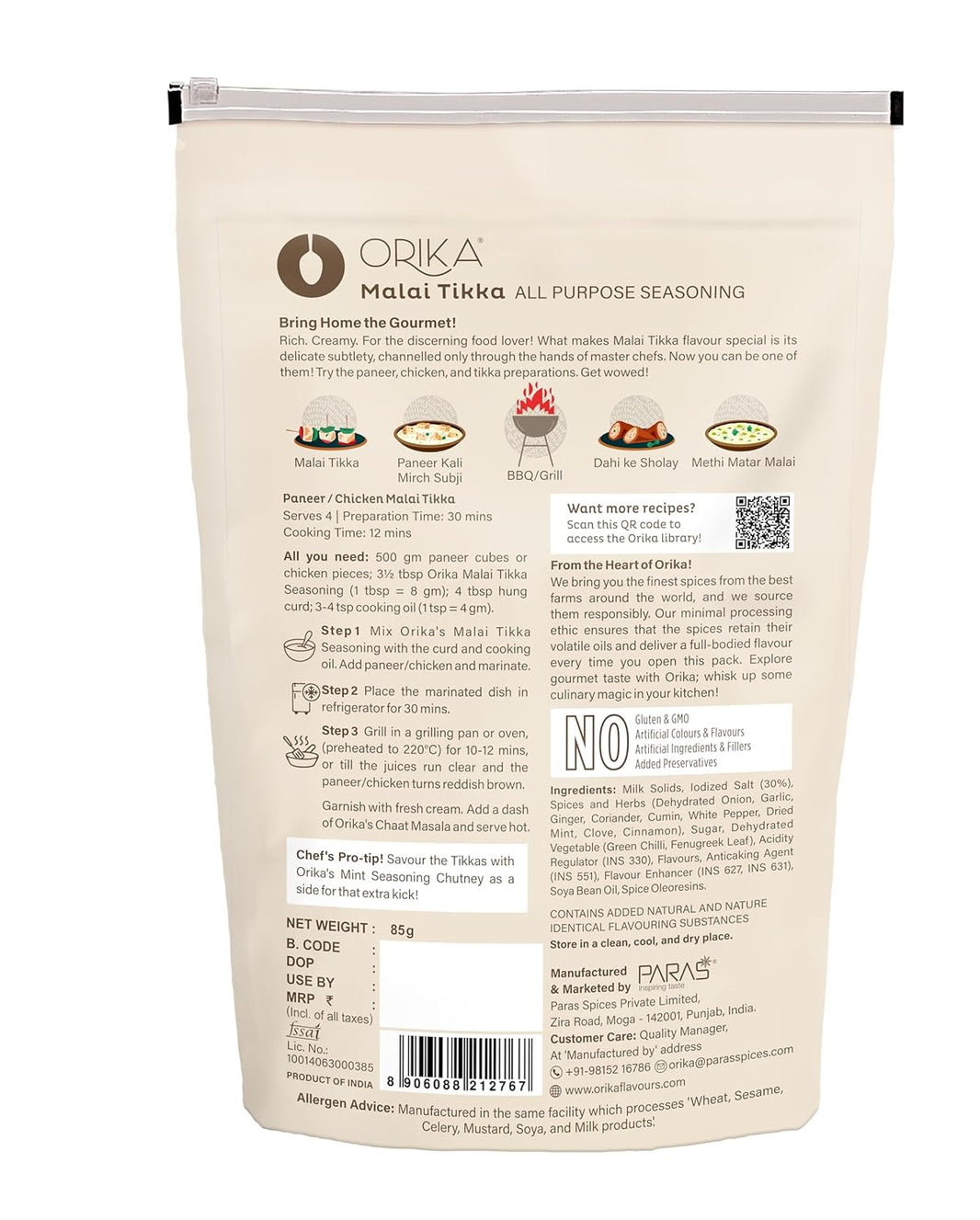 ORIKA MALAI TIKKA SEASONING 85GM