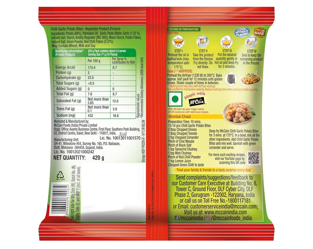 MCCAINS POTATO BITES 420GM