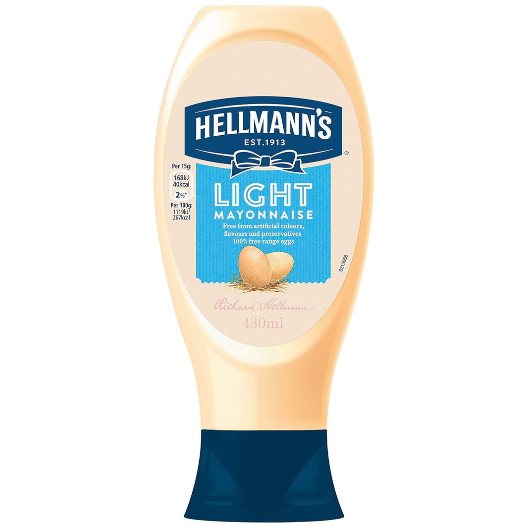 HELLMANNS MAYONNAISE SQUZ LIGHT BT 430ml