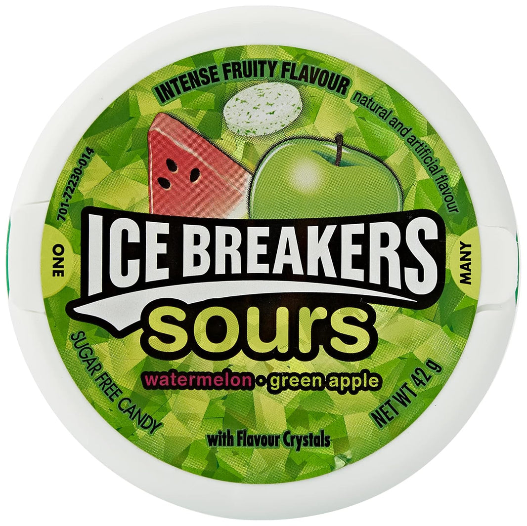 ICE BREAKERS SOURS WATERMELON,GREEN APPLE