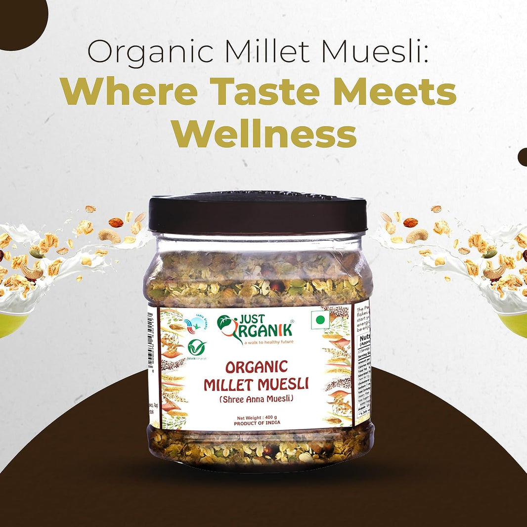 JUST ORGANIC MILLET MUSELI 400 GM