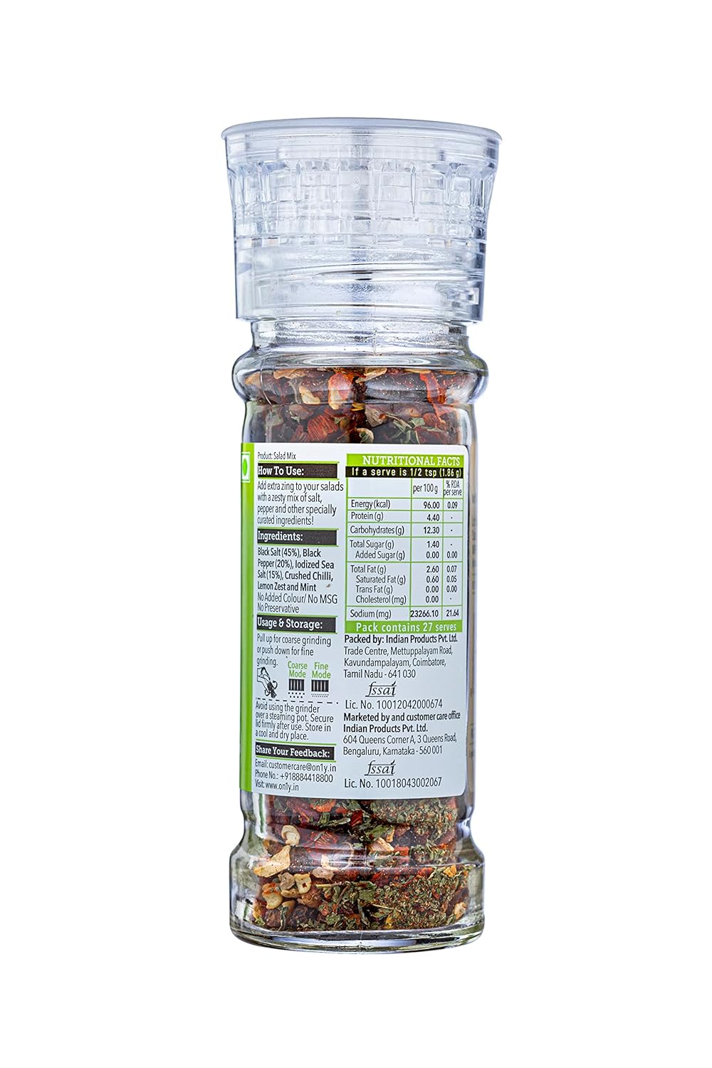 ON1Y SALAD SEASONING GRINDER(50G)