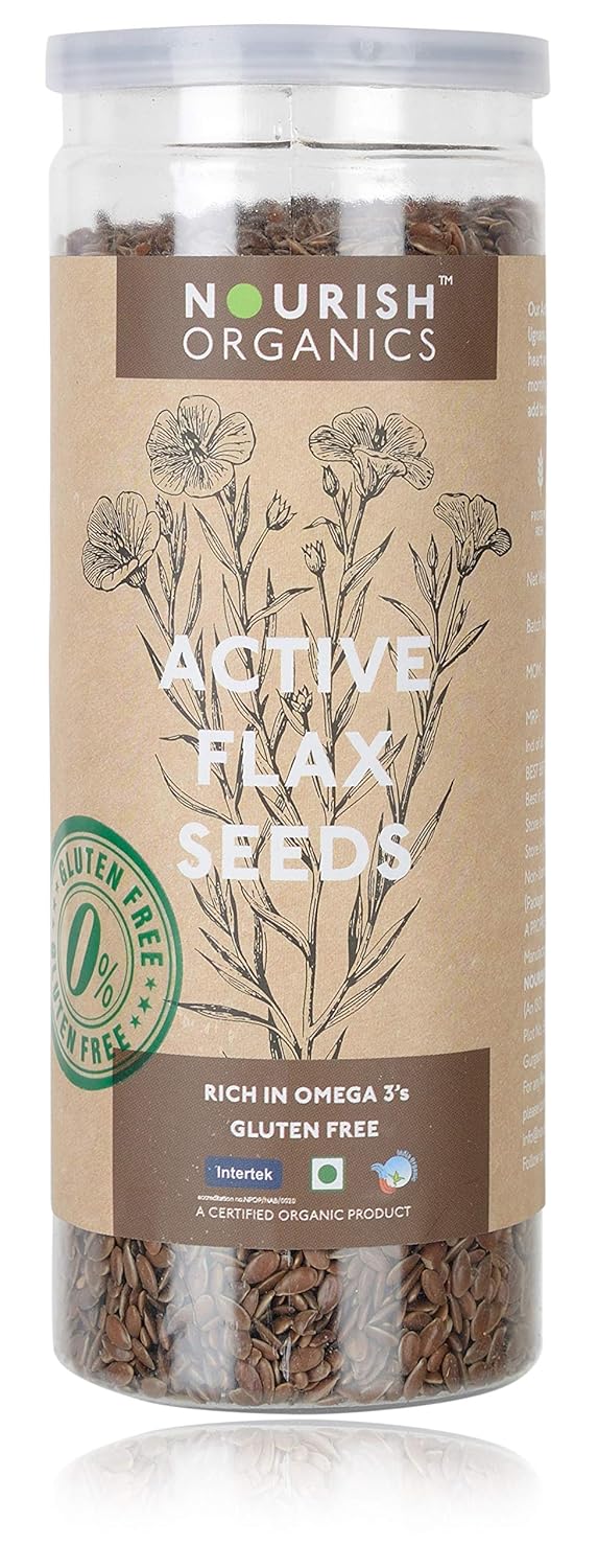 NOURISH ORG. ACTIVE FLAX SEEDS 180 GM