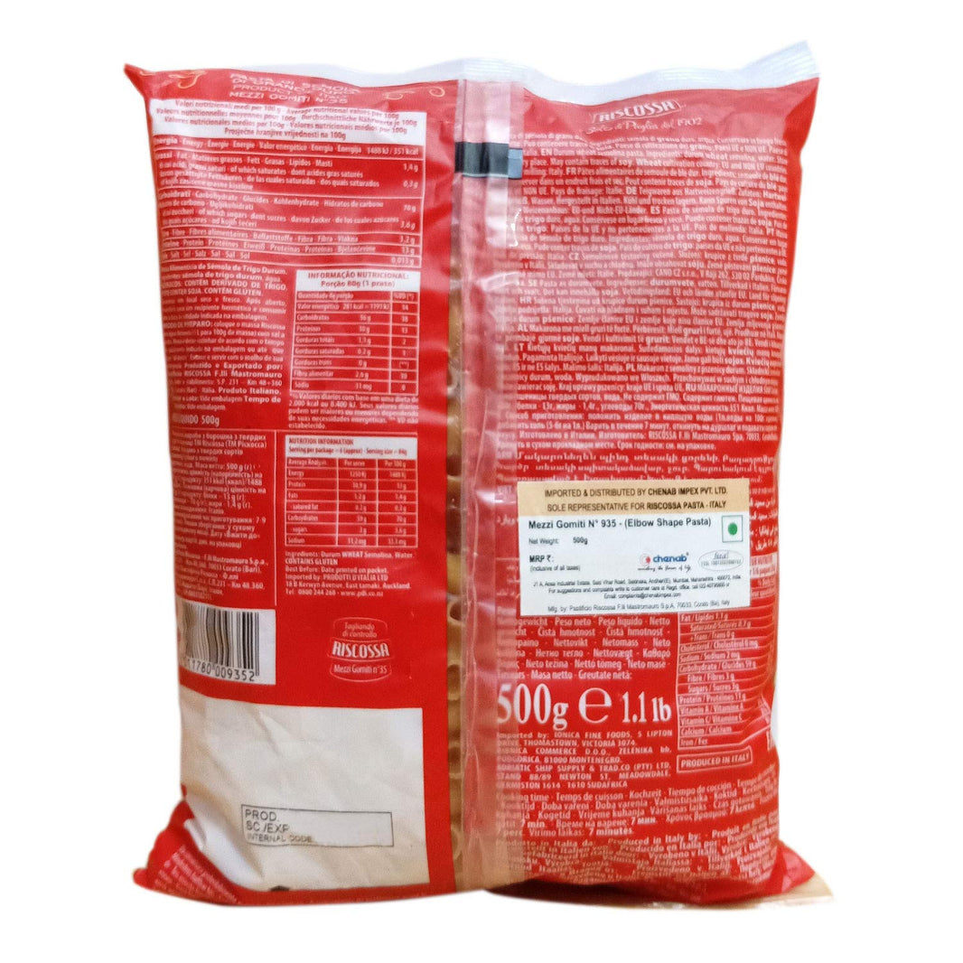 RISCOSSAMEZZI GOMTI  PASTA 500 GM