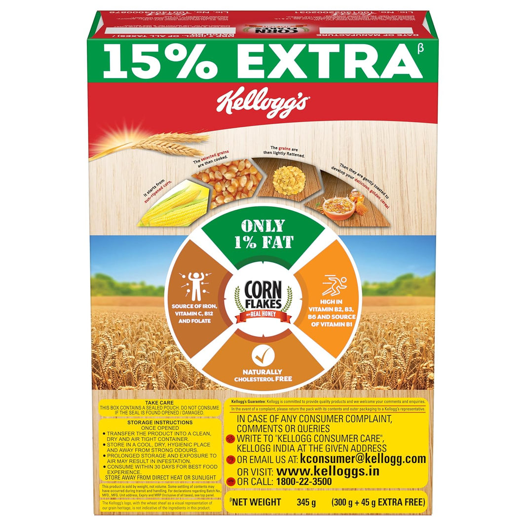 KELLOGS CORN FLAKES REAL HONEY 300 GM