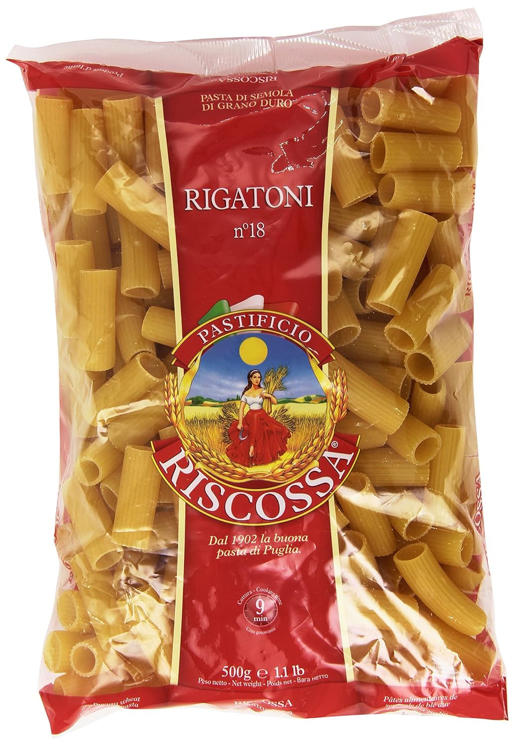 RISCOSSA RIGATONI PASTA 500 GM