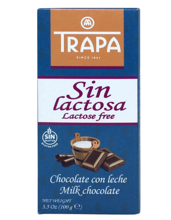TRAPA BAR MILK CHOCOLATE LACTOSE FREE 100G