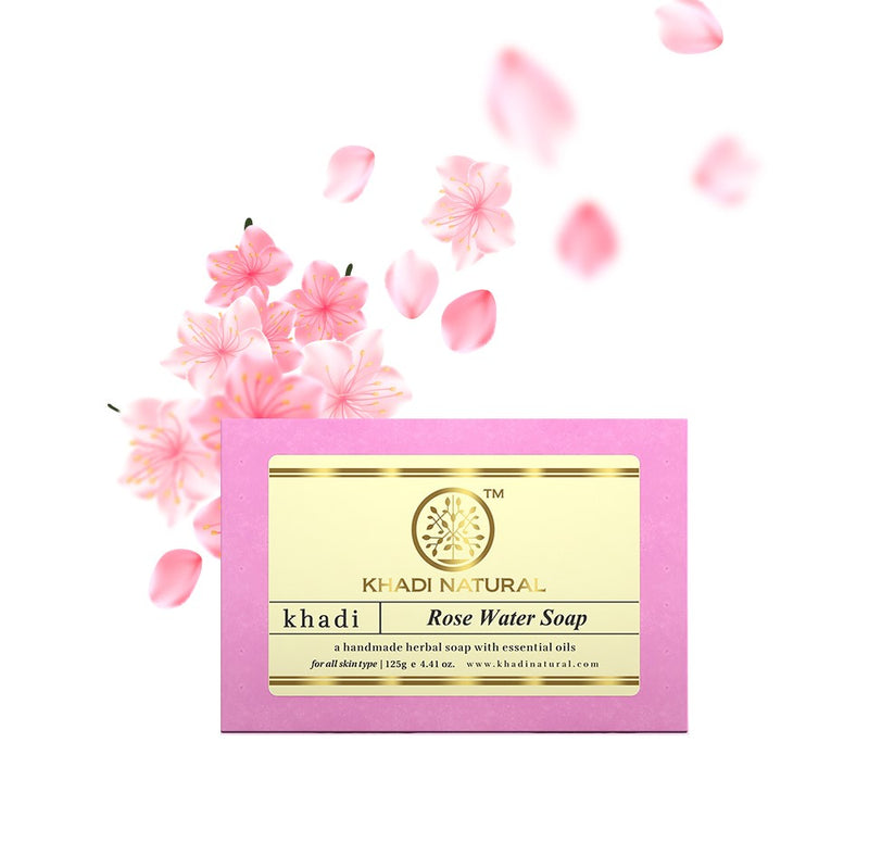 KHADI NATURAL LOOFAH SOAP ROSE 125GM