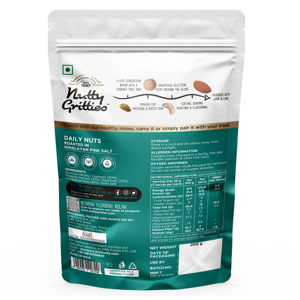 NUTTY GRITTIES DAILY NUTS ROASTED IN HIMALAYAN PINK SALT