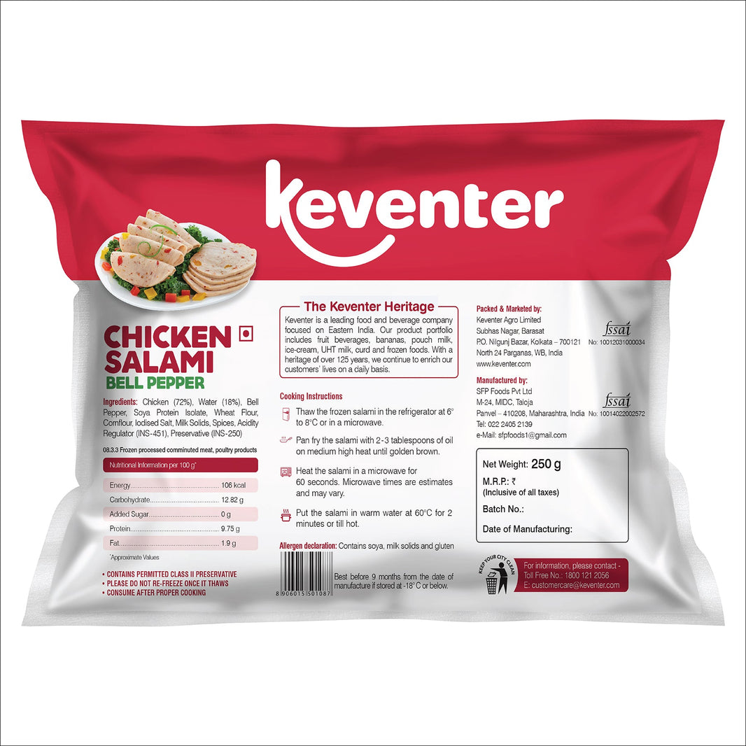 KEVENTER CHICKEN SALAMI BELL PEPPER 250GM