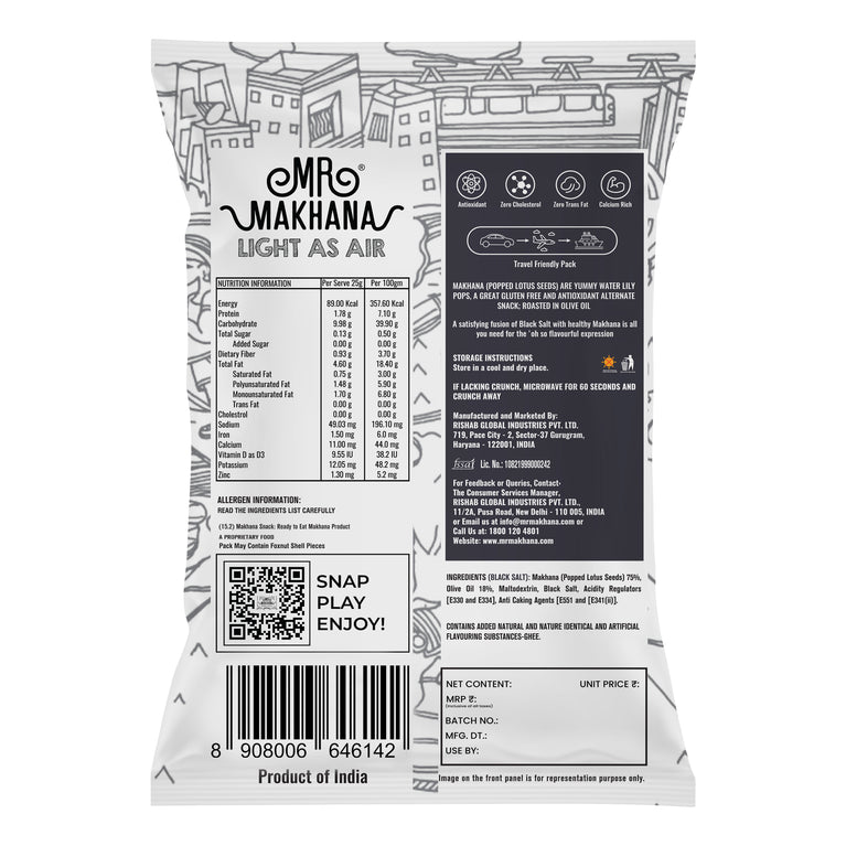 MR MAKHANA BLACK SALT 75 GM