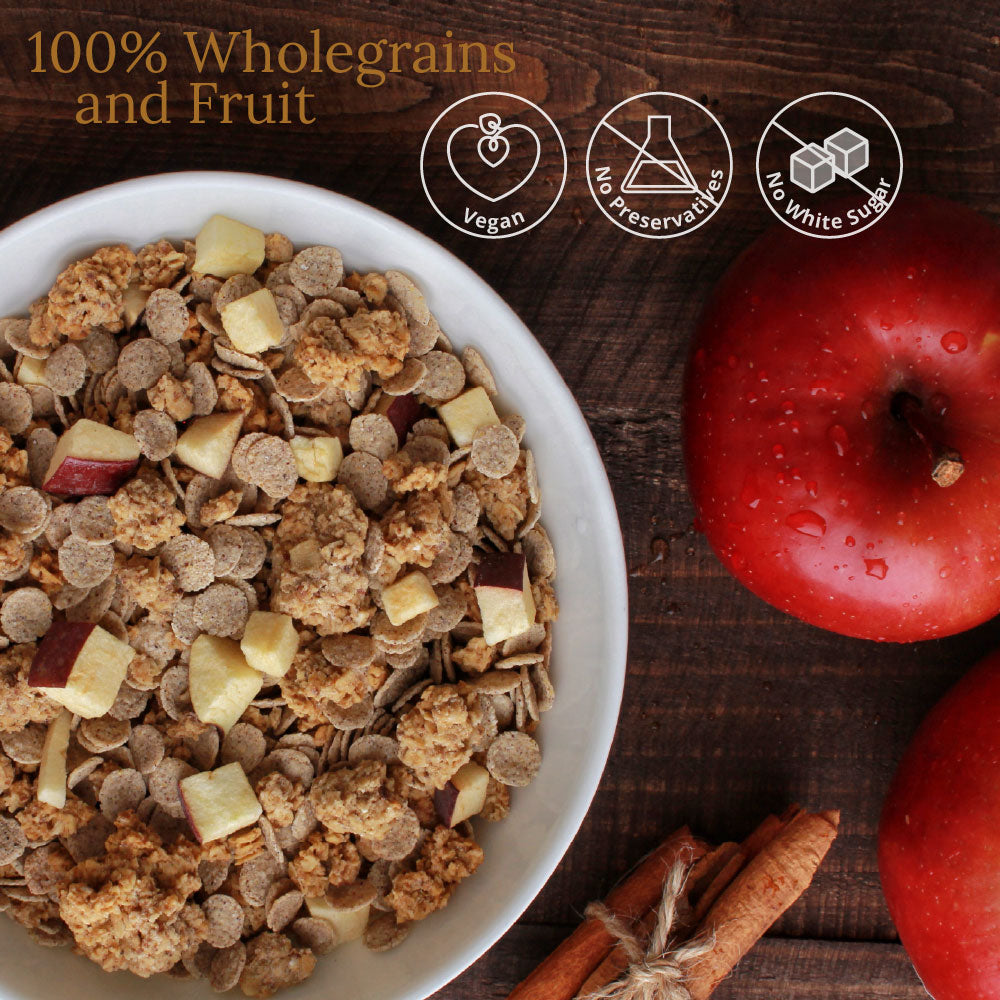 MONSOON HARVEST OAT CLUSTER & MULTIGRAIN FLAKES WITH APPLE 350G