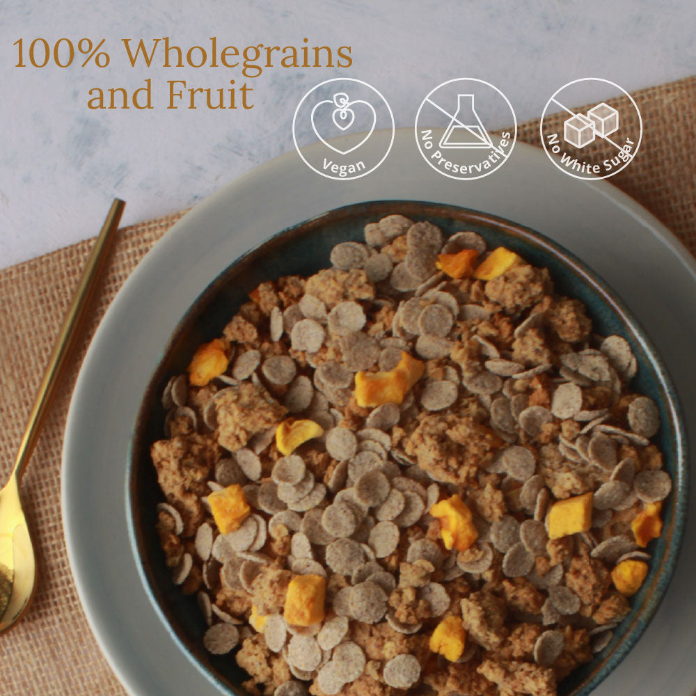 MONSOON HARVEST OAT CLUSTERS & MULTIGRAIN FLAKES WITH MANGO 350G