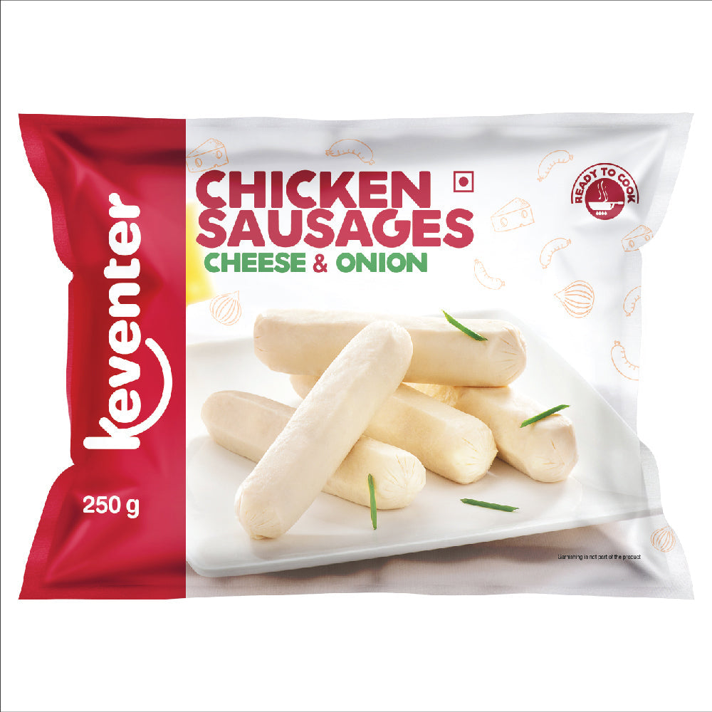 KEVENTER CHICKEN SAUSAGES CHEESE N ONION 250 GM