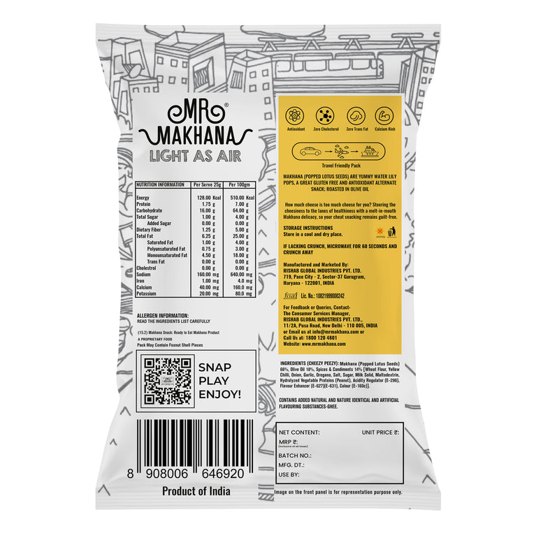 MR MAKHANA CHEEZY PEEZY MAKHANA 75G