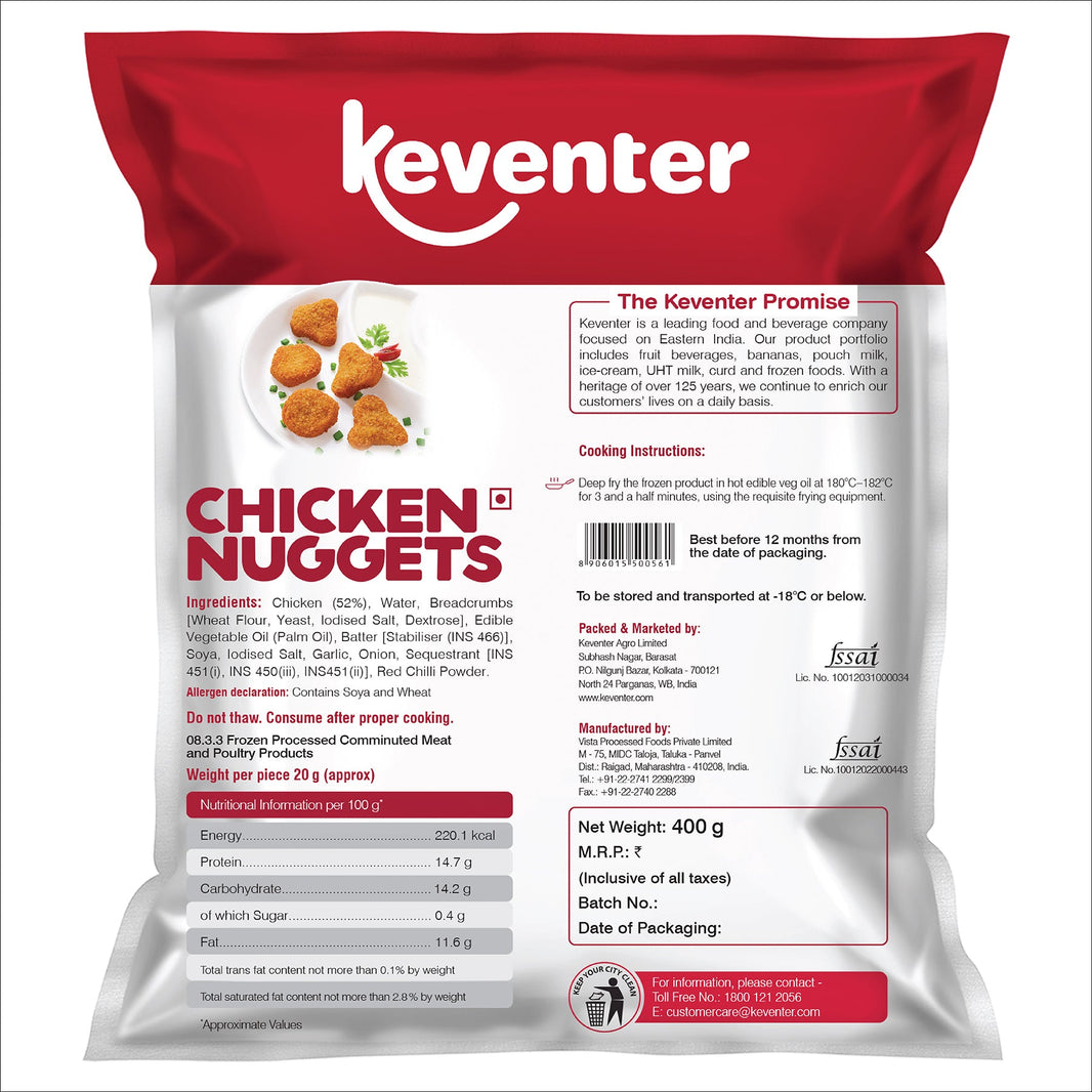 KEVENTER CHICKEN NUGGETS 400G