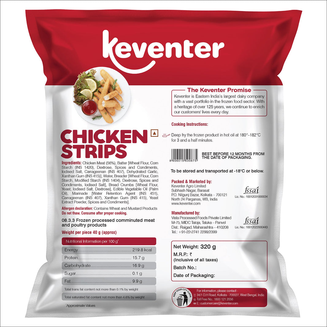 KEVENTER CHICKEN STRIPS 320G