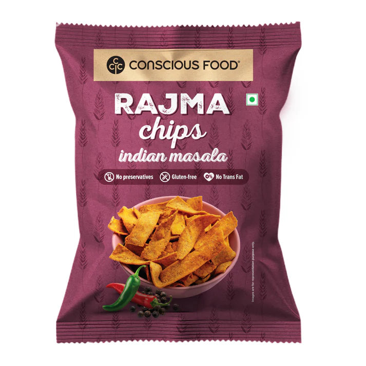 CONSCIOUS FOOD RAJMA INDIAN MASALA CHIPS 50 GM