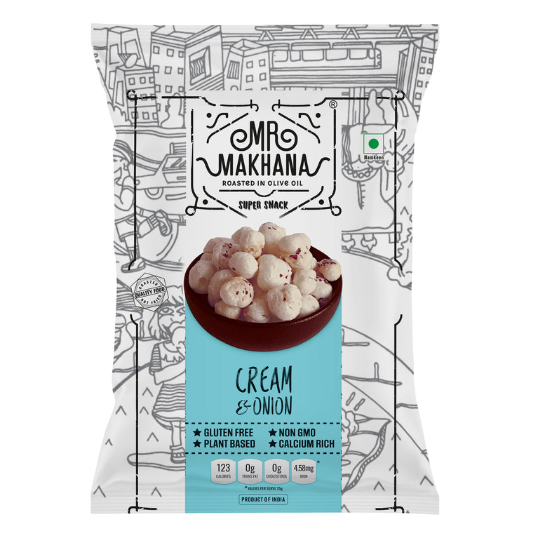 MR MAKHANA CREAM & ONION MAKHANA 75G