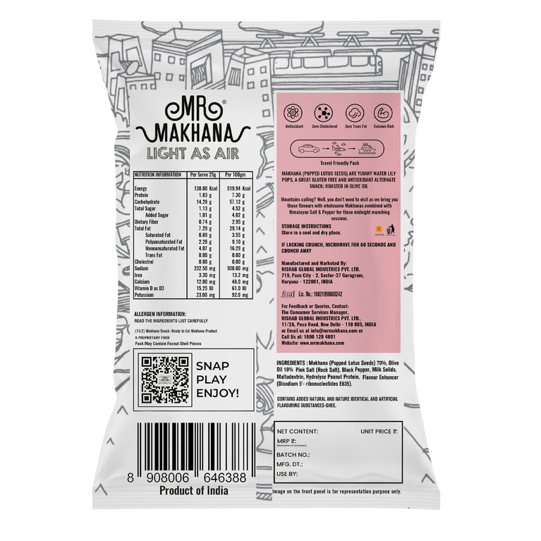 MR MAKHANA HIMALAYAN SALT & PEPPER MAKHANA 75G