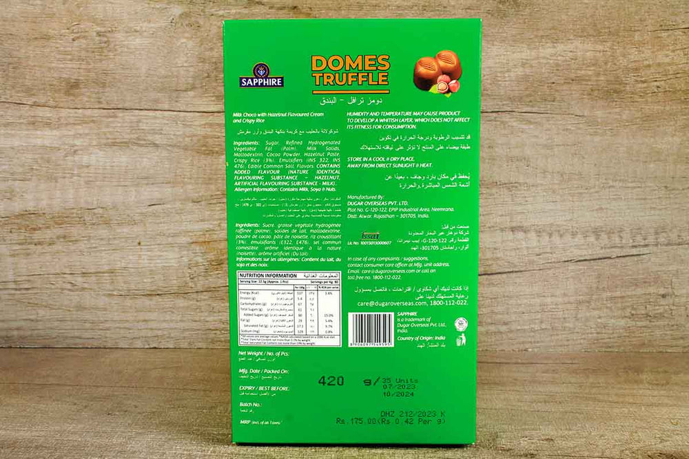 SAPPHIRE DOMES HAZELNUT 420GM