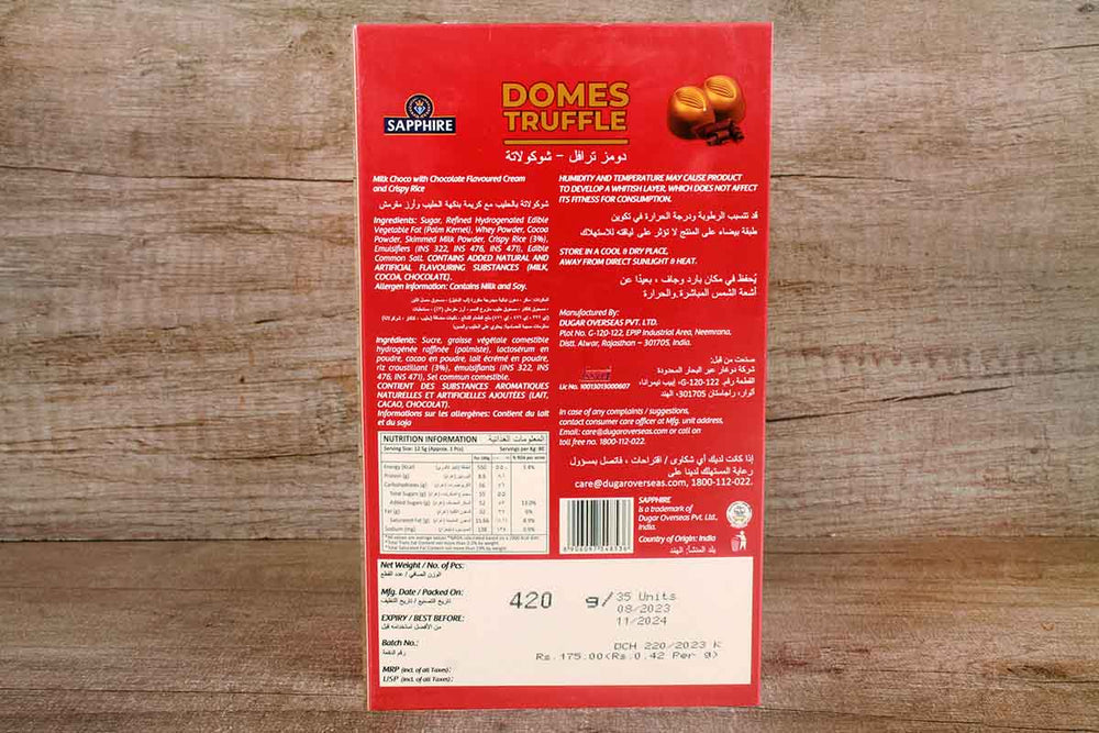 SAPPHIRE DOMES CHOCO 420GM