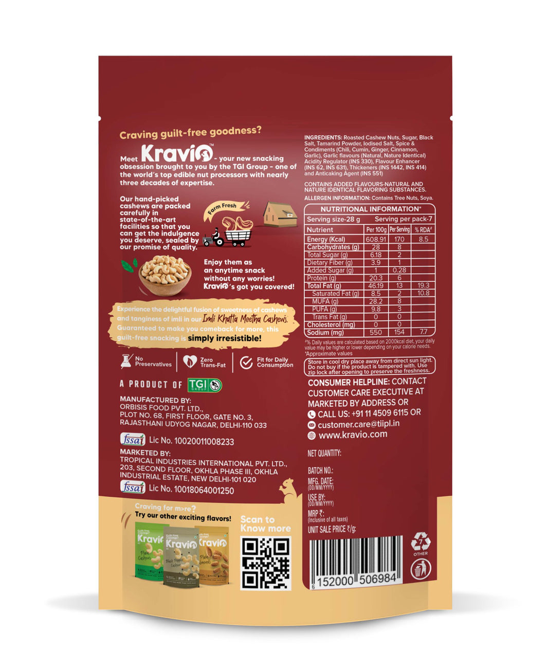 KRAVIN IMLI CASHEW