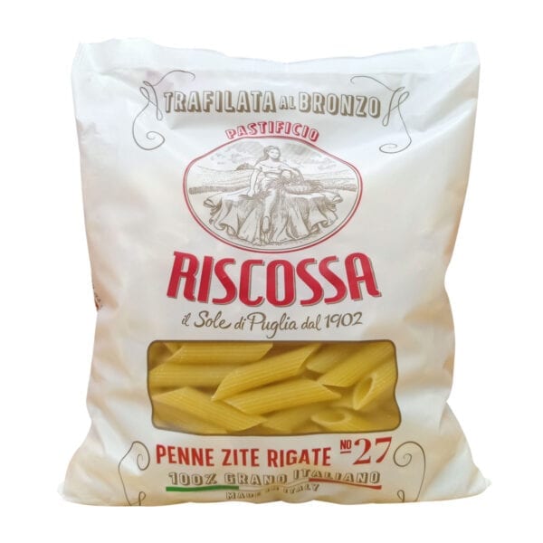 RISCOSSA PENNE ZITE REGATE BRONZE CUT PASTA 500 GM