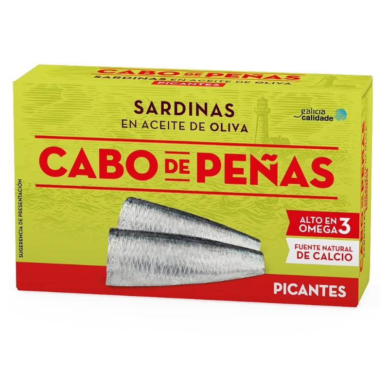 CABO DE PENAS SARDINES SPICY IN OLIVE OILL 120GM