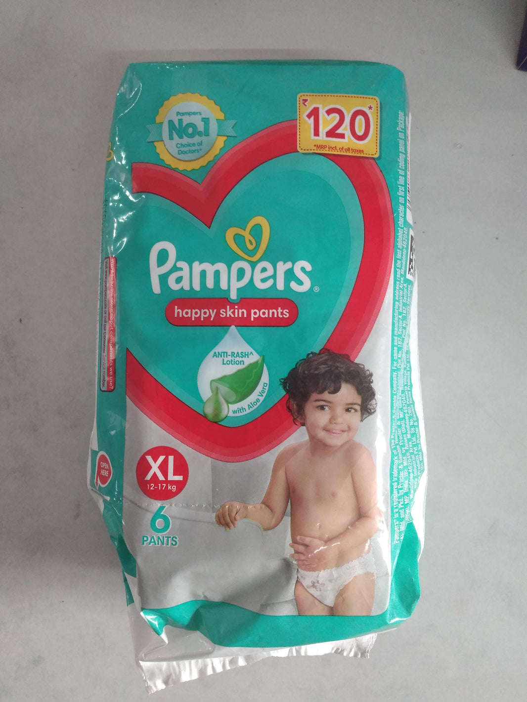 PAMPERS XL 6PANTS 120MRP
