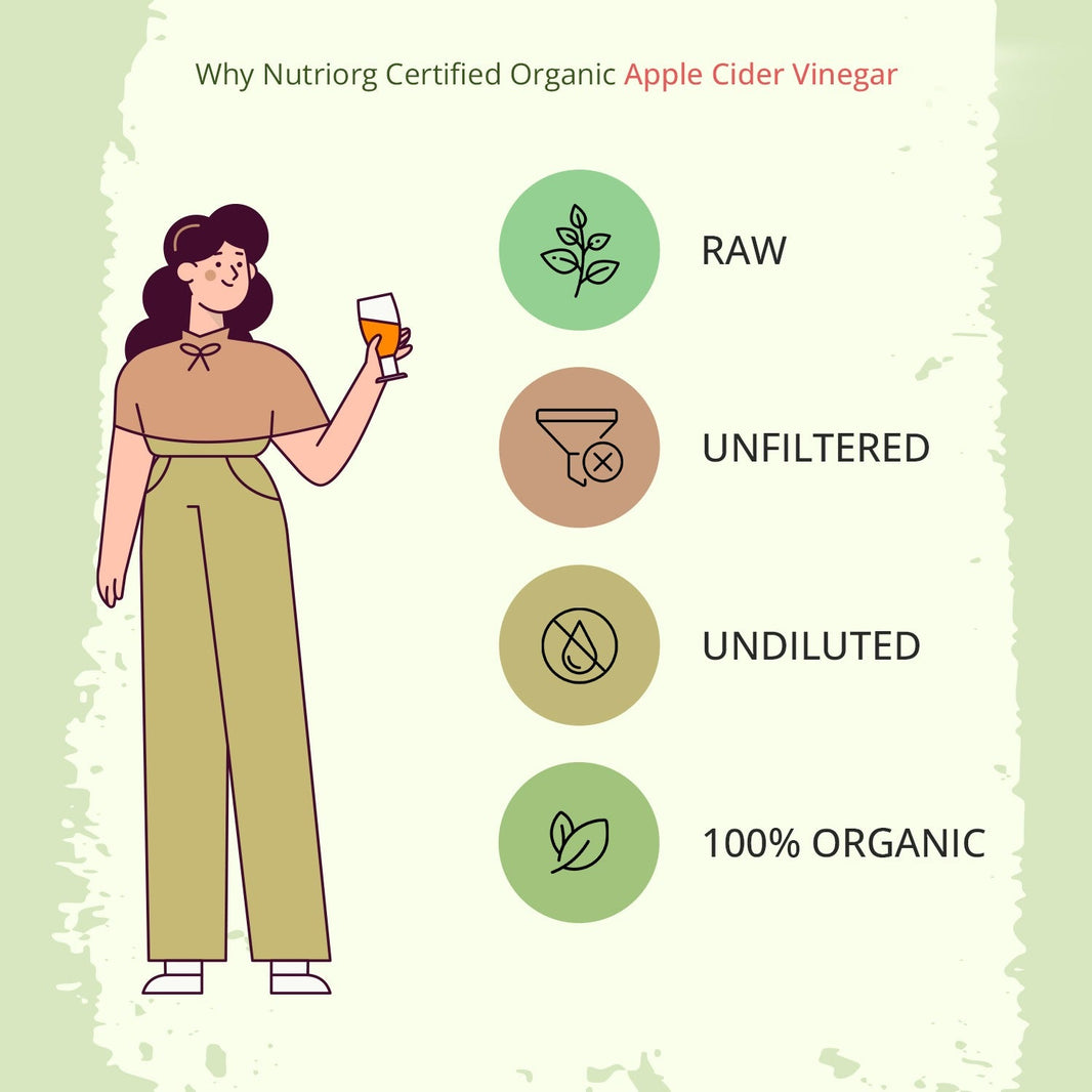 NUTRIORG ORGANIC APPLE CIDER VINAGAR 250 ML