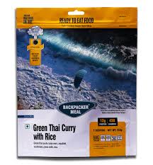 BACKPACKER MEAL GREEN THAI CURRY WITH RICE - 350G - SuperMarcheStore
