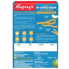 BAGRRYS MUESLI NO ADDED SUGAR, 500GM - SuperMarcheStore