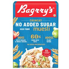 BAGRRYS MUESLI NO ADDED SUGAR, 500GM - SuperMarcheStore