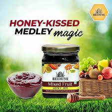 BEEHIVE MIXED FRUIT HONEY JAM 250 GM - SuperMarcheStore