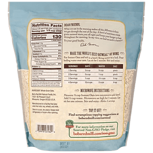 BOBS RED MILL INSTANT ROLLED OATS WHOLE GRAIN 907G - SuperMarcheStore