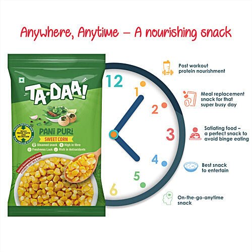 BOILED SWEET CORN KERNEL - SPICE UP WITH CHAT MASALA SEASONING, 225 G - SuperMarcheStore