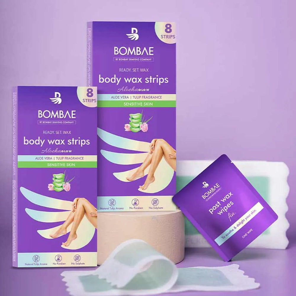 BOMBAY SHAVING BOMBAE BODY WAX STRIPS ALOE VERA SEN SKIN - SuperMarcheStore
