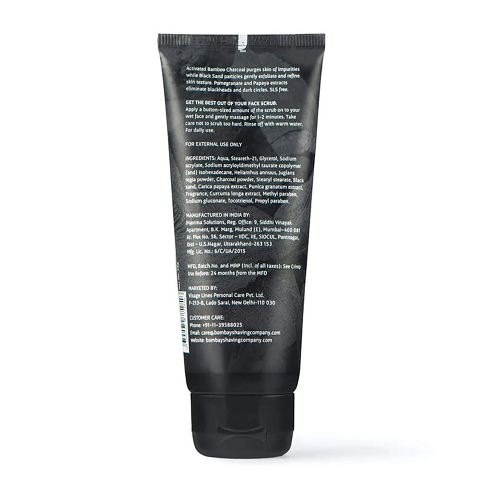 BOMBAY SHAVING COMPANY CHARCOAL FACE SCRUB 100G - SuperMarcheStore