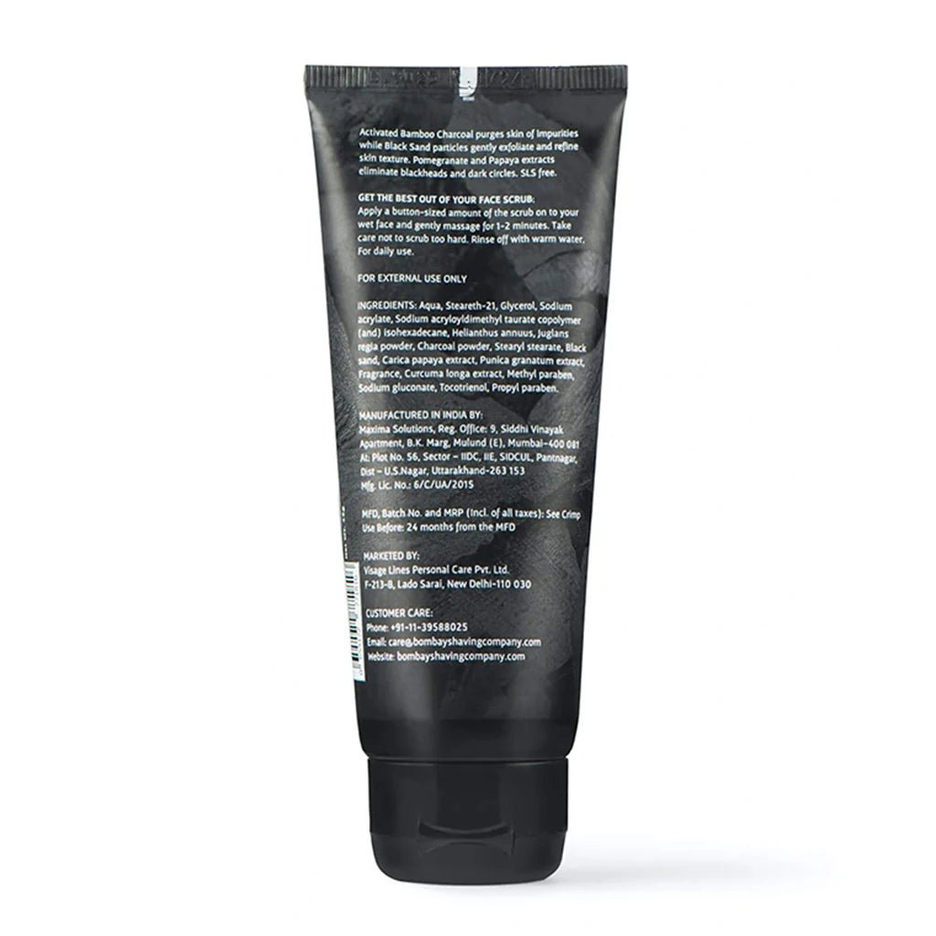 BOMBAY SHAVING COMPANY CHARCOAL FACE SCRUB 100G - SuperMarcheStore