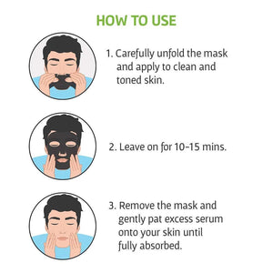 BOMBAY SHAVING COMPANY CHARCOAL FACE SHEET MASK 25G - SuperMarcheStore