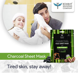 BOMBAY SHAVING COMPANY CHARCOAL FACE SHEET MASK 25G - SuperMarcheStore