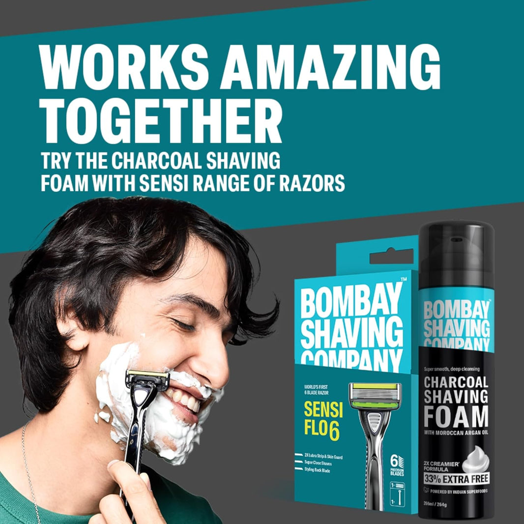 BOMBAY SHAVING COMPANY CHARCOAL SHAVING FOAM 266ML - SuperMarcheStore