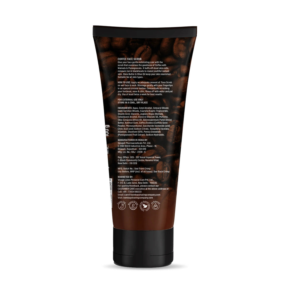 BOMBAY SHAVING COMPANY COFFEE FACE SCRUB 100G - SuperMarcheStore