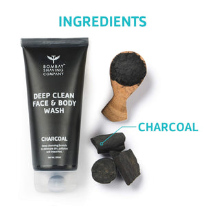 BOMBAY SHAVING COMPANY DEEP CLEAN FACE & BODY WASH CHARCOAL 200ML - SuperMarcheStore