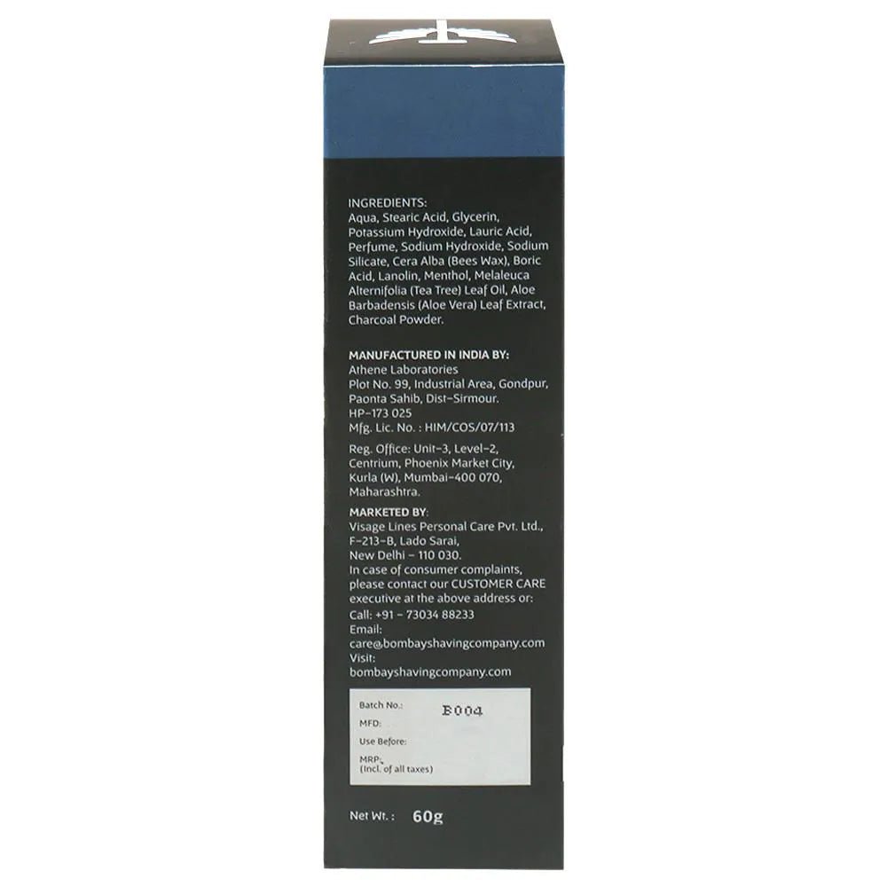 BOMBAY SHAVING COMPANY SHAVING CREAM CHARCOAL 60GM - SuperMarcheStore