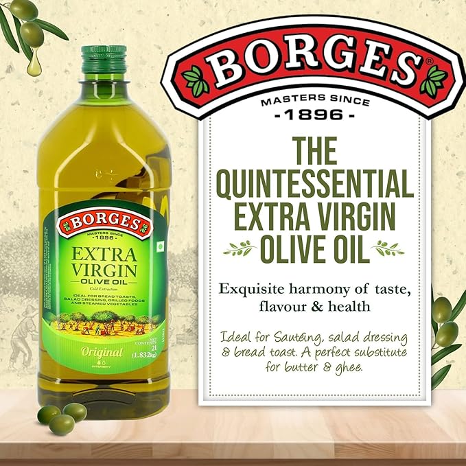 BORGES EXT VIRGIN OLIVE OIL PET BOTTLE 2 LTR - SuperMarcheStore