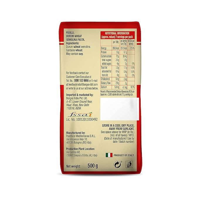 BORGES FUSILLI 500G - SuperMarcheStore