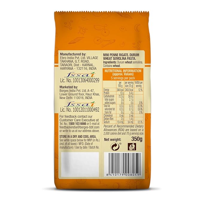 BORGES MINI MACARONI 350 GM - SuperMarcheStore
