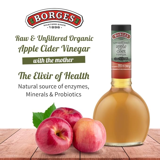 BORGES ORGANIC APPLE CIDER VINEGAR 355ML - SuperMarcheStore
